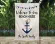 Beach House Garden Flag, Nautical Beach House Sign