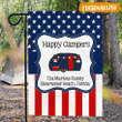 Stars and Stripes Campsite Flag Personalized, Patriotic Happy Campers Flag For Campsite