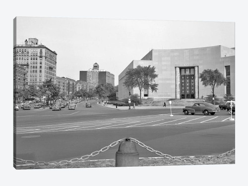 1950s Brooklyn Public Library Borough NYC As Seen From The Grand Army Plaza Looking To Eastern Parkway
