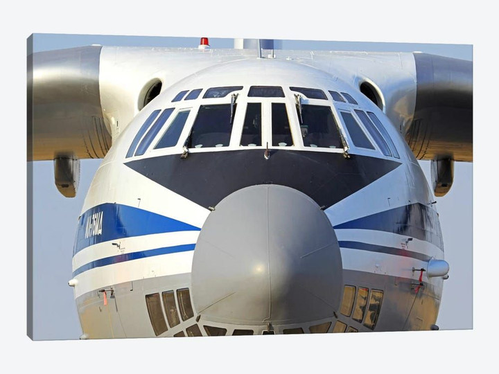 Close-Up Of A Russian Air Force Ilyushin Il-76 Airliner