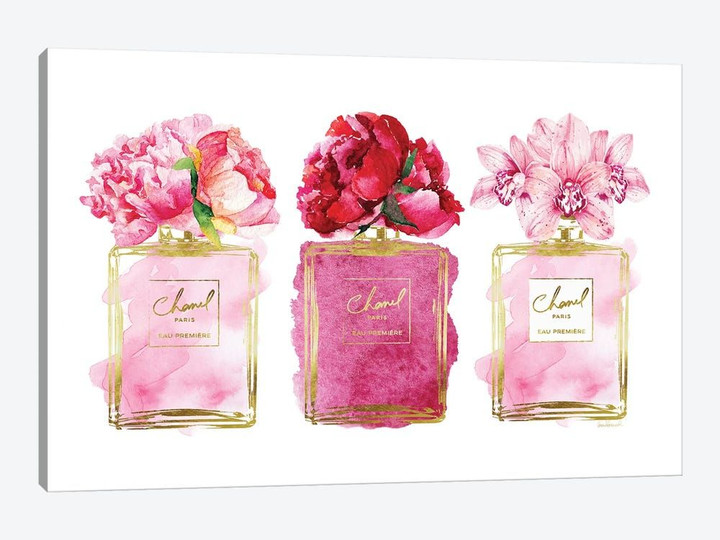 Perfume Trio In Gold And Pink