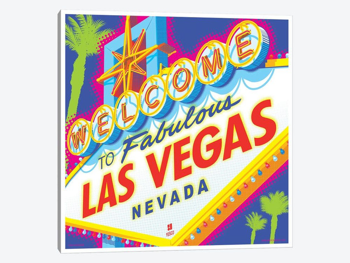Welcome to Las Vegas Sign Pop Art Travel Poster