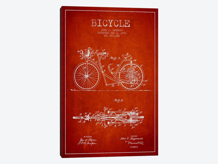 Raymond Bike Red Patent Blueprint