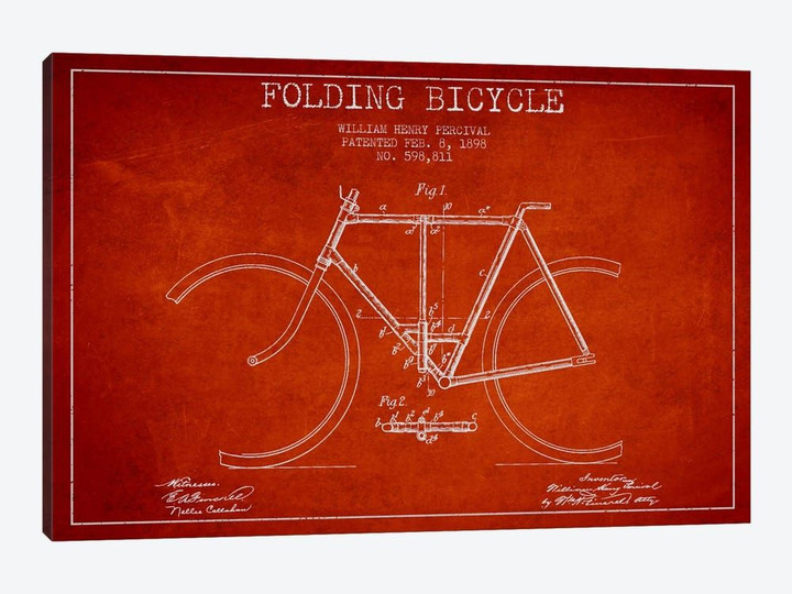 Bike Red Patent Blueprint