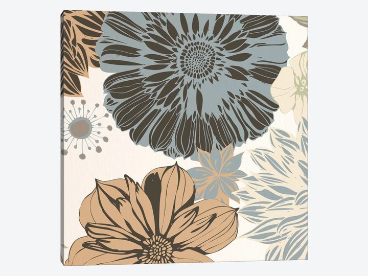Flowers (Gray&Brown&White)
