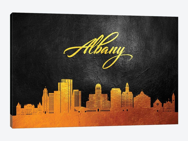 Albany New York Gold Skyline