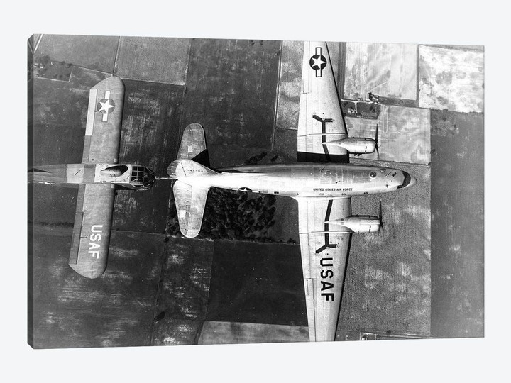 Curtiss C-46E In Flight Towing A Waco CG-15A Glider
