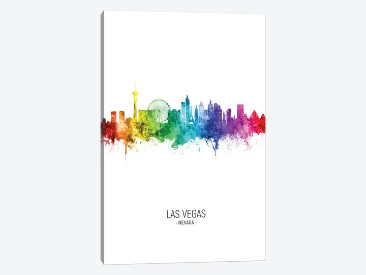 Las Vegas Nevada Skyline Rainbow Tall
