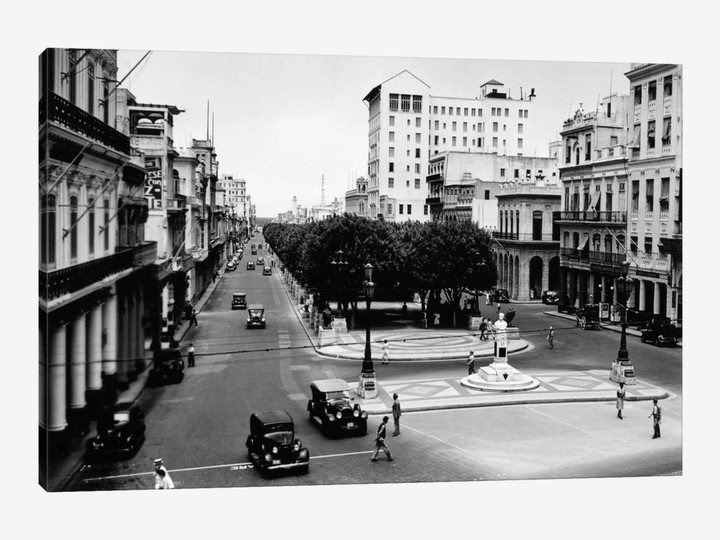1930s-1940s Street Scene Of The Prado Havana Cuba