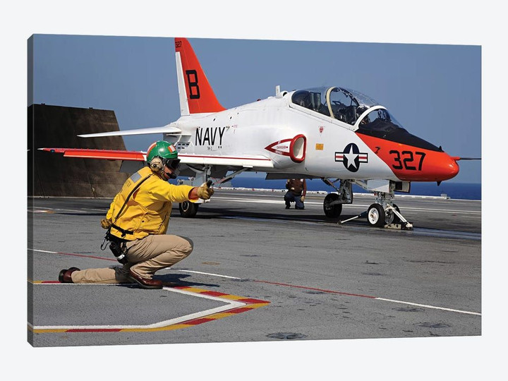 A Shooter Signals The Launch Of A T-45A Goshawk Trainer Aircraft