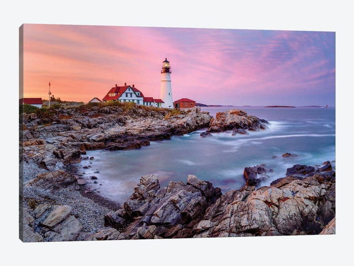 Cape Elizabeth Fiery Sunset,Portland Maine New England
