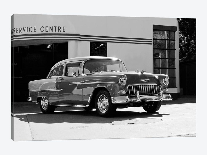 1955 Chevy Bel Air, Black &White