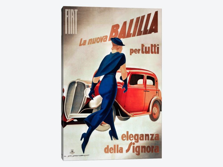 Fiat Balilla Vintage Automobile Advertisement