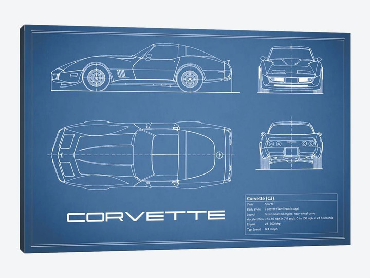 Chevrolet Corvette C3 Body Type (Blue)