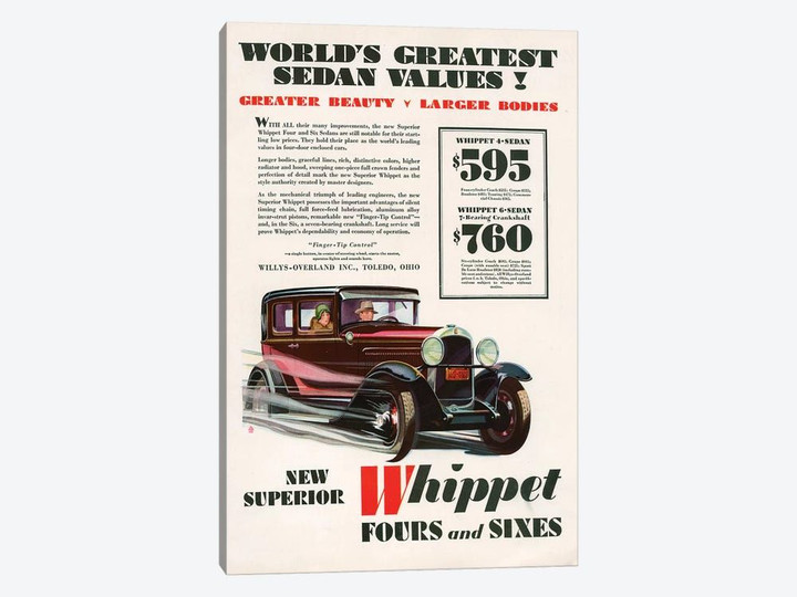 1929 Willys-Knight Magazine Advert
