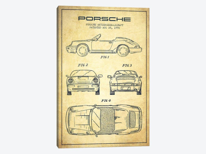Porsche Corporation Porsche Patent Sketch (Vintage)