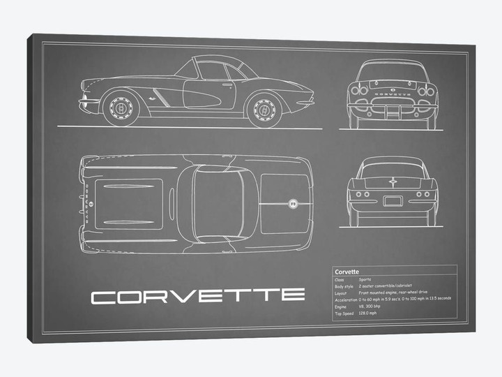 Chevrolet Corvette C1 Body Type (Grey)
