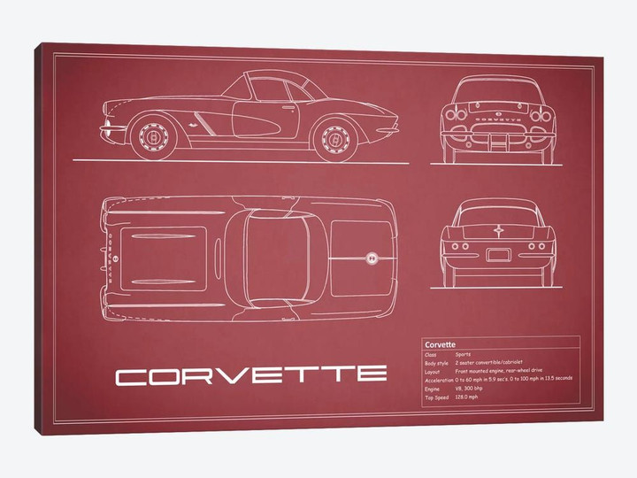 Chevrolet Corvette C1 Body Type (Maroon)