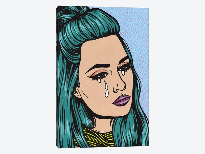 Turquoise Crying Girl