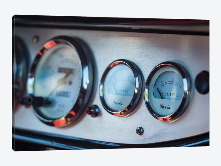 1930's-era car exterior radiator temperature gauge, Gloucester, Cape Ann, Essex County, Massachusetts, USA