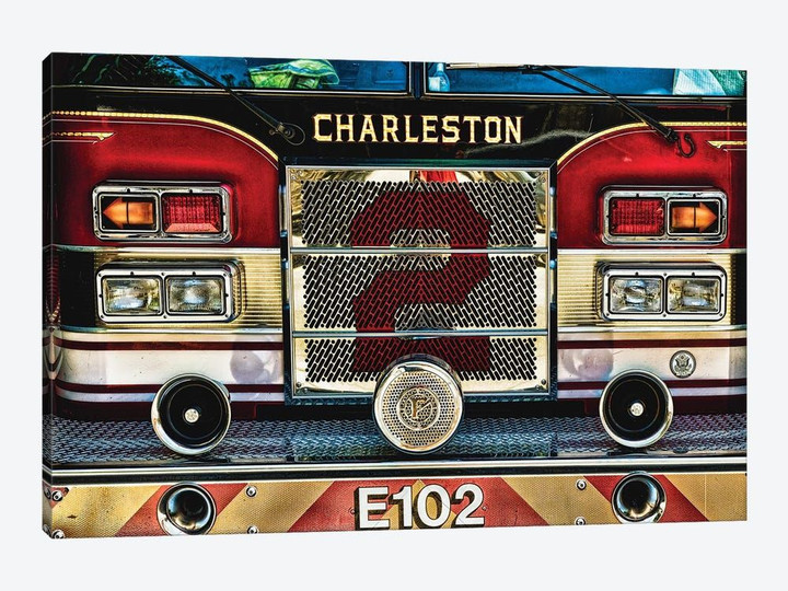 Charleston Fire Engine Front Close Up