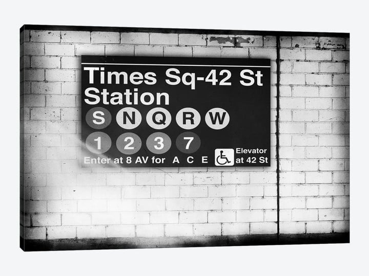 Subway Times Square - 42 Street Station - BW