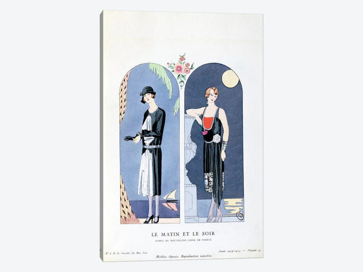 Day and Night, plate 47 from 'La Gazette du Bon Ton' depicting day and evening dresses, 1924-25