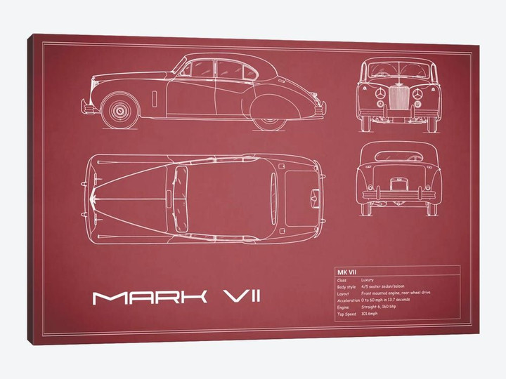 Jaguar Mark VII (Maroon)