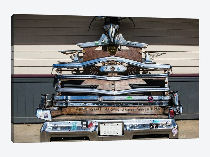 Sculpture Made By Various Parts Of Automobiles, Crested Butte, Colorado, USA