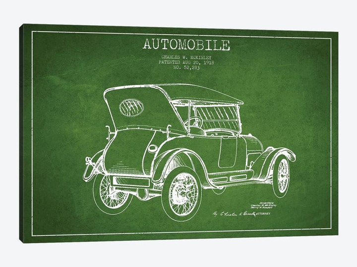 Charles W. McKinley Automobile Patent Sketch (Green)