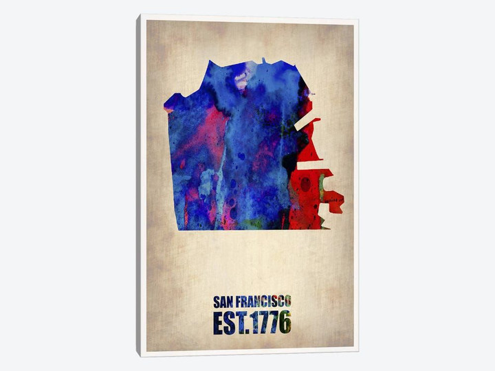 San Francisco Watercolor Map