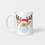 Christmas mask cute Rudolph reindeer mask shirt for holidays Mugs
