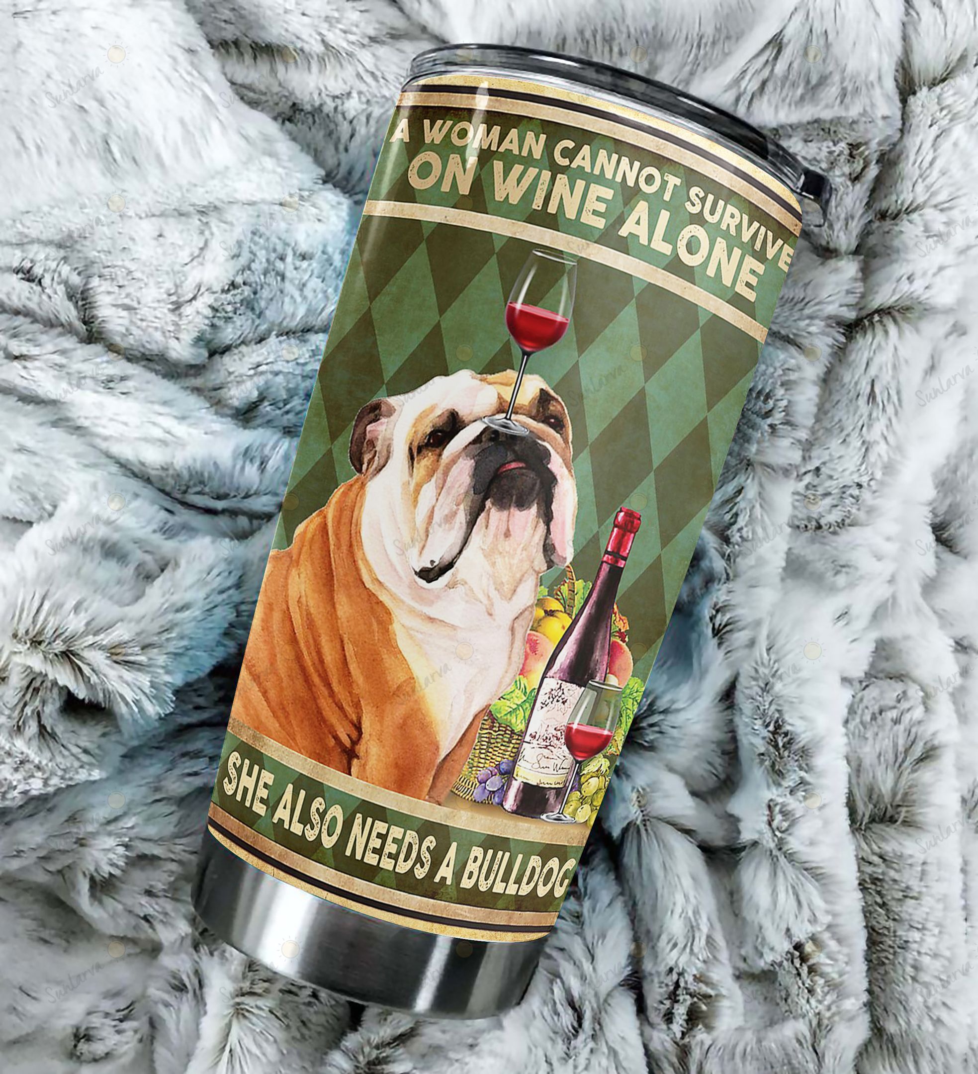 Animal Daso Bulldog Also Wine Tumbler QT010064Fa