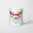 Christmas mask cute Rudolph reindeer mask shirt for holidays Mugs
