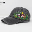 Warmbear Flower Embroidery Cap