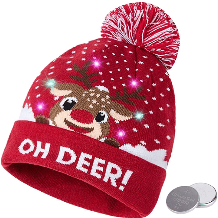 2022 New Year Led Christmas Beanie Hat