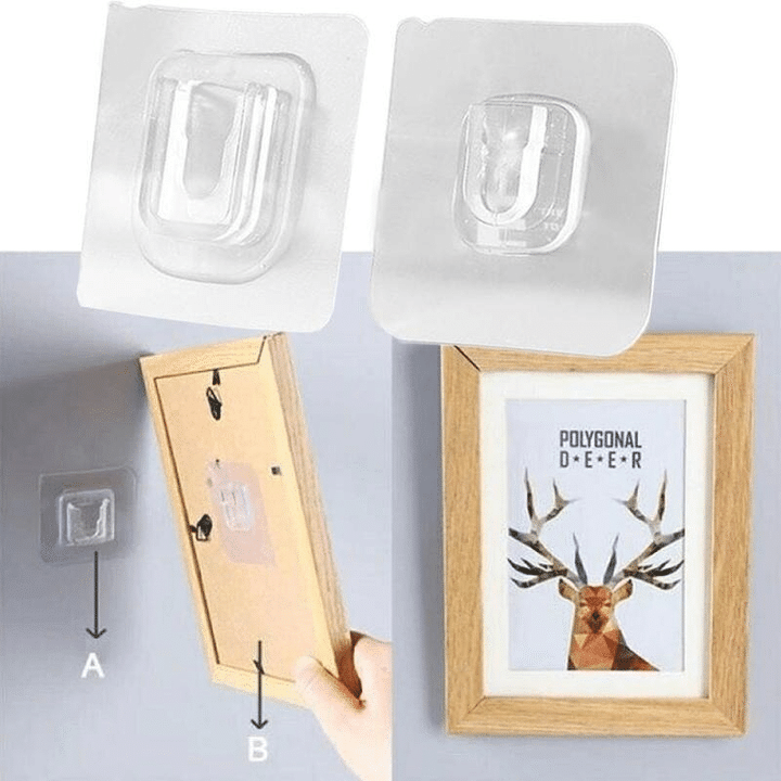 12 Pairs Double-Sided Wall Hooks