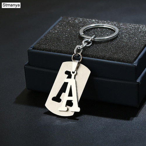 Stainless Steel A-Z Letters key Chain - Valentine's day Gift