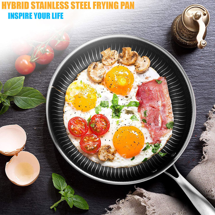 Super non-stick Hybrid Stainless Steel Frying Pan