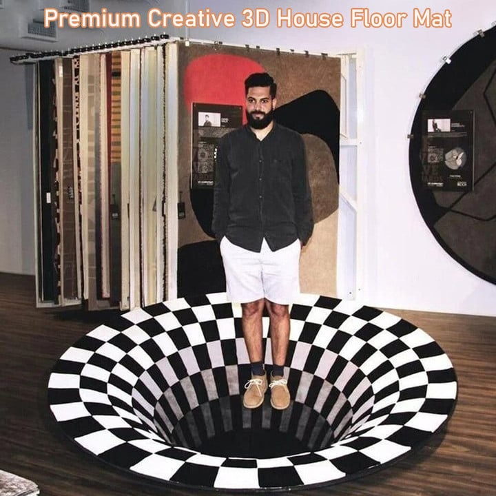 Premium Creative 3D House Floor Mat