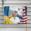 AMERICAN - UKRAINIAN HANDSHAKE HOUSE FLAG