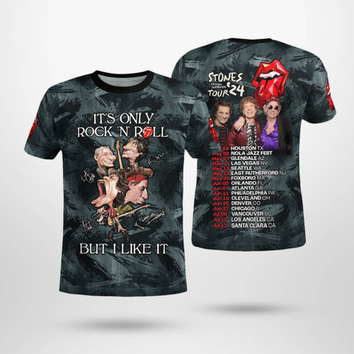 Rolling Stones Rock Band Tour 2024 3D T-Shirt