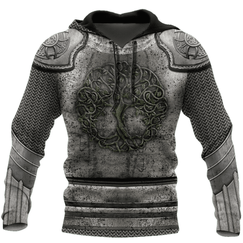 Irish Armor Knight Warrior Chainmail 3d Print Hooded Sweatshirt Men Women