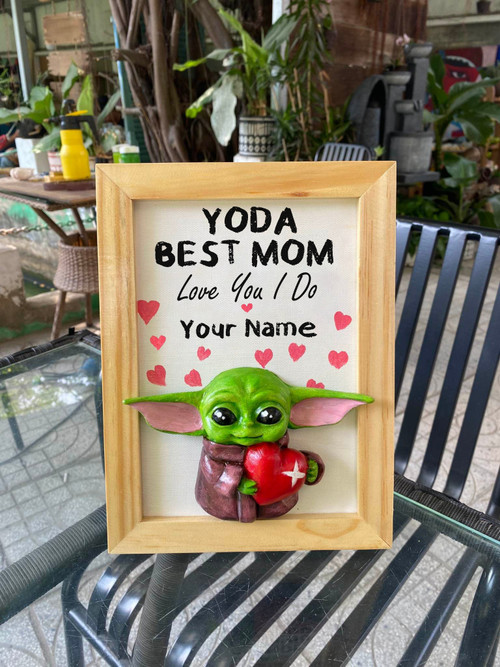 Personalized Yoda 3D Clay Canvas