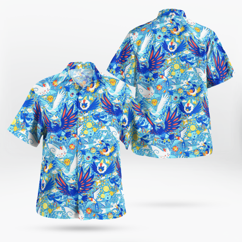 Flying Pokemon Hawaiian Shirt
