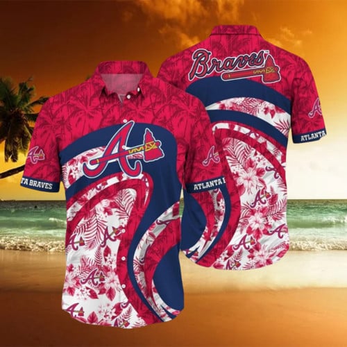 Atlanta Braves MLB Palm 3D Hawaiian Shirt