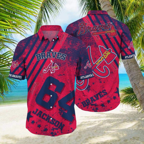 Atlanta Braves MLB Custom Number And Name 3D Hawaiian Shirt