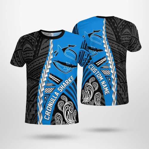 Personalized Cronulla Sharks Tribal 3D T-shirt