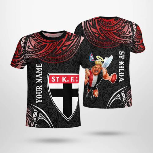 Personalized St Kilda Polynesian Tribal 3D T-shirt