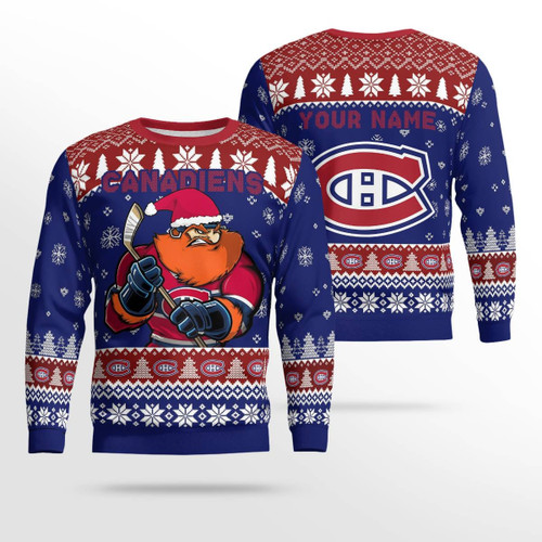 Personalized Montreal Canadiens NHL Ugly Christmas Sweater